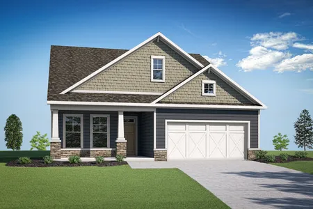 The Exterior Elevation for the Craftsman Single-Family Home