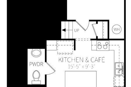 Main level floor plan at The Overlook at Hancock Village: Rosewell