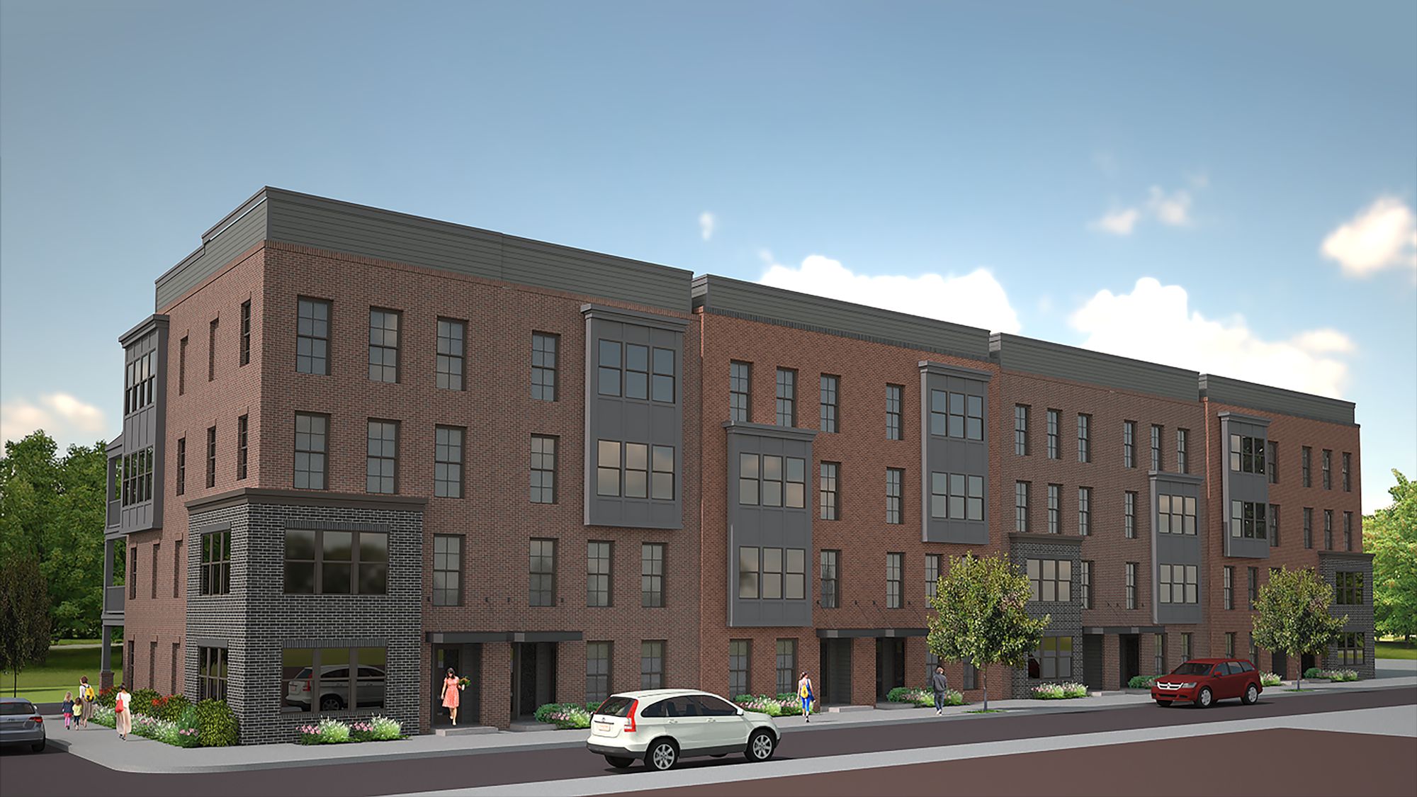 Exterior Rendering of The Outpost at Brewers Row in Scott's Addition