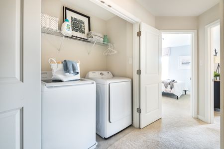 Laundry closet at The Village at Millers Lane: Raleigh