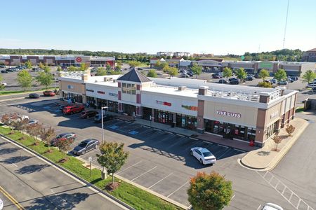 Aerial photo of local shopping plaza