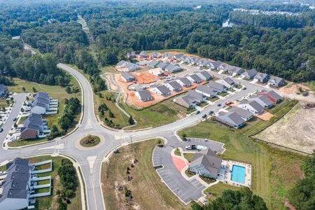 Aerial photo of The Villas at Iron Mill community
