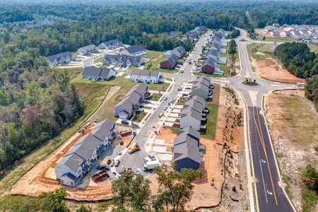 Aerial photo of the Villas at Iron Mill community