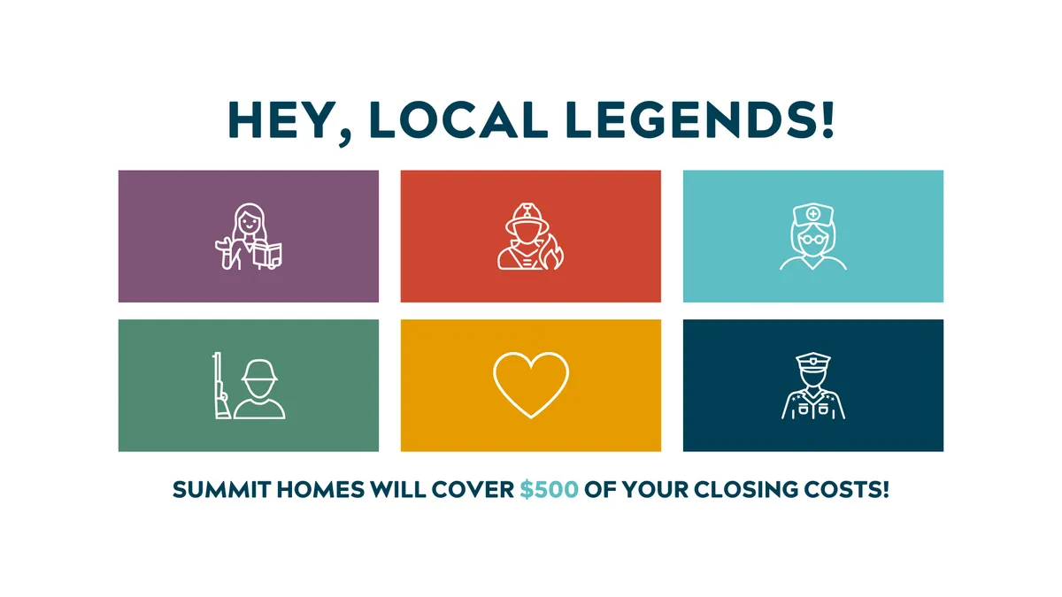 $500 OFF CLOSING COSTS FOR LOCAL LEGENDS
