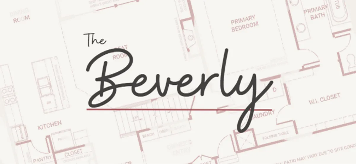 NEW FLOOR PLAN RELEASE: The Beverly