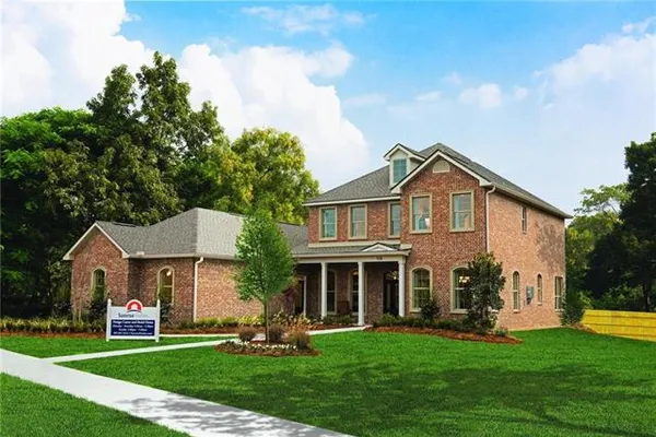 exterior of a new home in the jefferson parish by sunrise homes