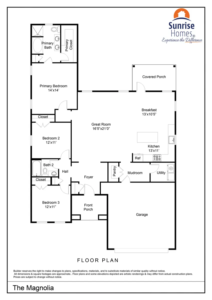 magnolia-by-sunrise-homes Floor Plan