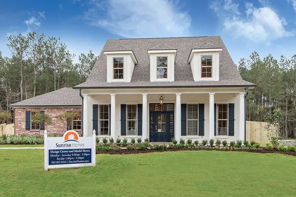 front exterior of a new home in live oak estates by sunrise homes