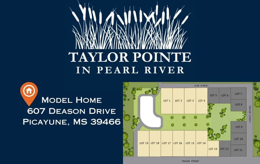 Enjoy GRAND OPENING PRICING in Taylor Pointe! Tour Model Home at 607 Deason Drive, in nearby Picayune, TODAY!