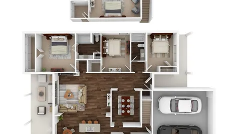 Floor plan rendering only. Actual construction may vary.