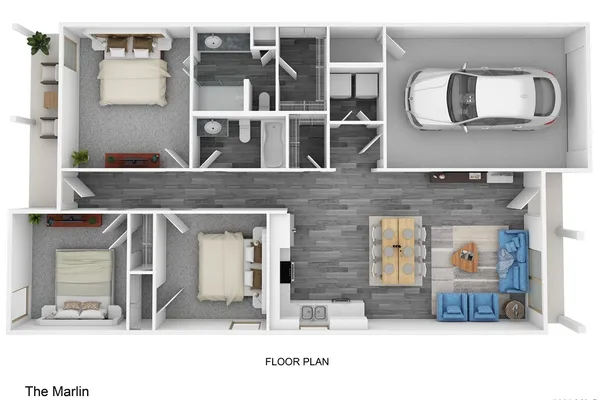 Floor plan rendering only. Actual construction subject to change.