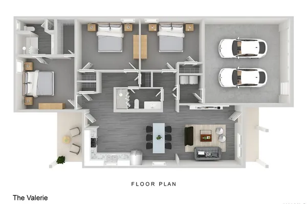 Floor plan rendering only. Actual construction subject to change.