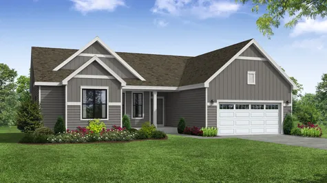 Holly Farmhouse Front Exterior Rendering