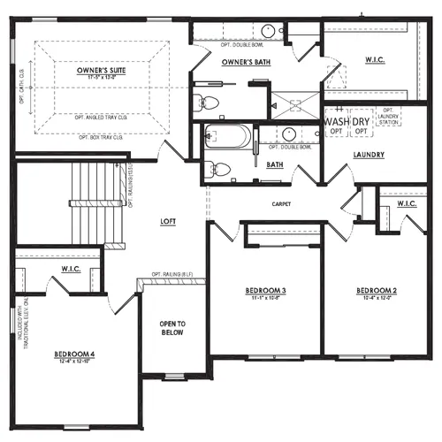 Sycamore Second Floor Plan Drawing