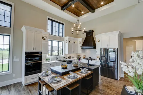 Kitchen with high ceiling in a new Tim O'Brien home