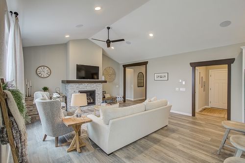 Living room in a model home in the Milwaukee WI area