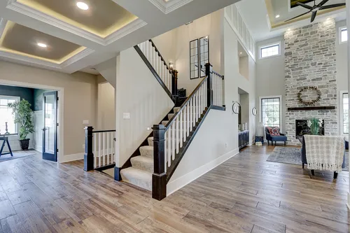 Front Staircase by Tim O'Brien builders in a new home