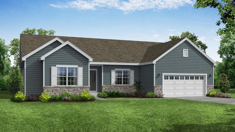 Cascade Traditional Front Elevation Rendering