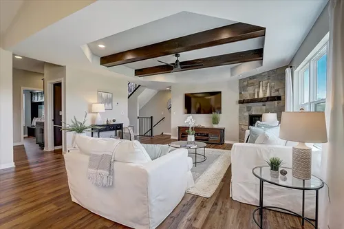 living room in a new home in the highlands of netherwood community