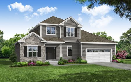 Alpine French Country Front Elevation Rendering