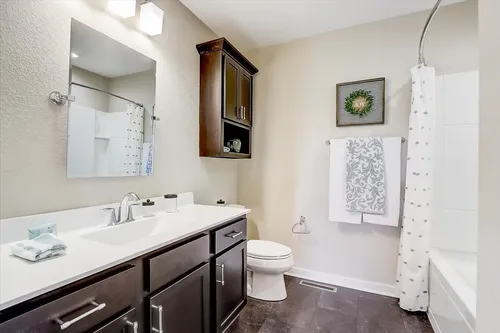 bathroom in a new home in the fairway village community
