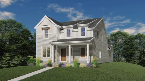 Chagall Farmhouse Front Elevation Rendering