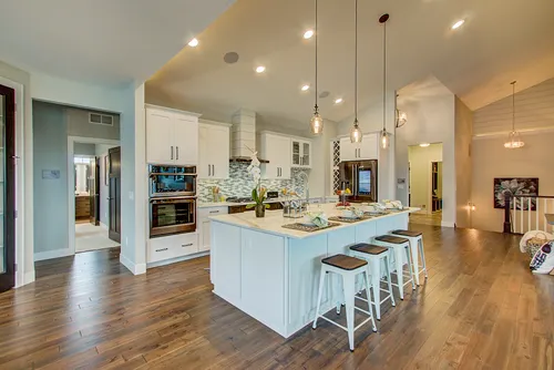White kitchen in a Madison-area new home