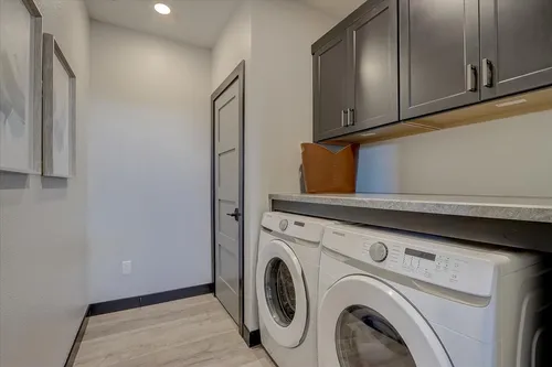 Laundry room in a new construction home
