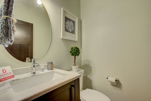 Powder room in a model home in Milwaukee WI