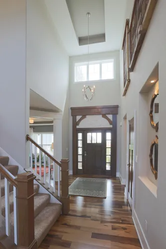 Expansive foyer in a Wisconsin area new home