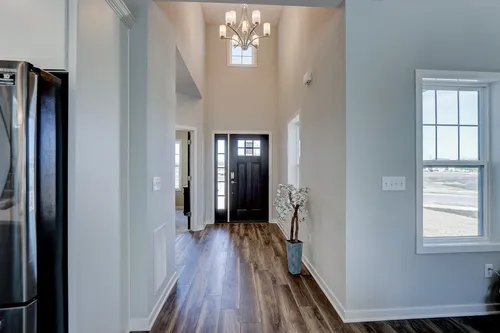 High ceilings in foyer of a Milwaukee-area new home