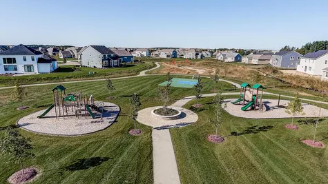 New homes in Summit WI around community space