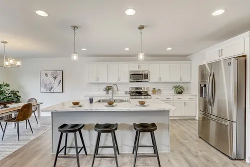 White kitchen in a Wisconsin home builders, Tim O'Brien