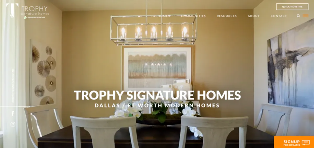A New Website for Trophy Signature Homes