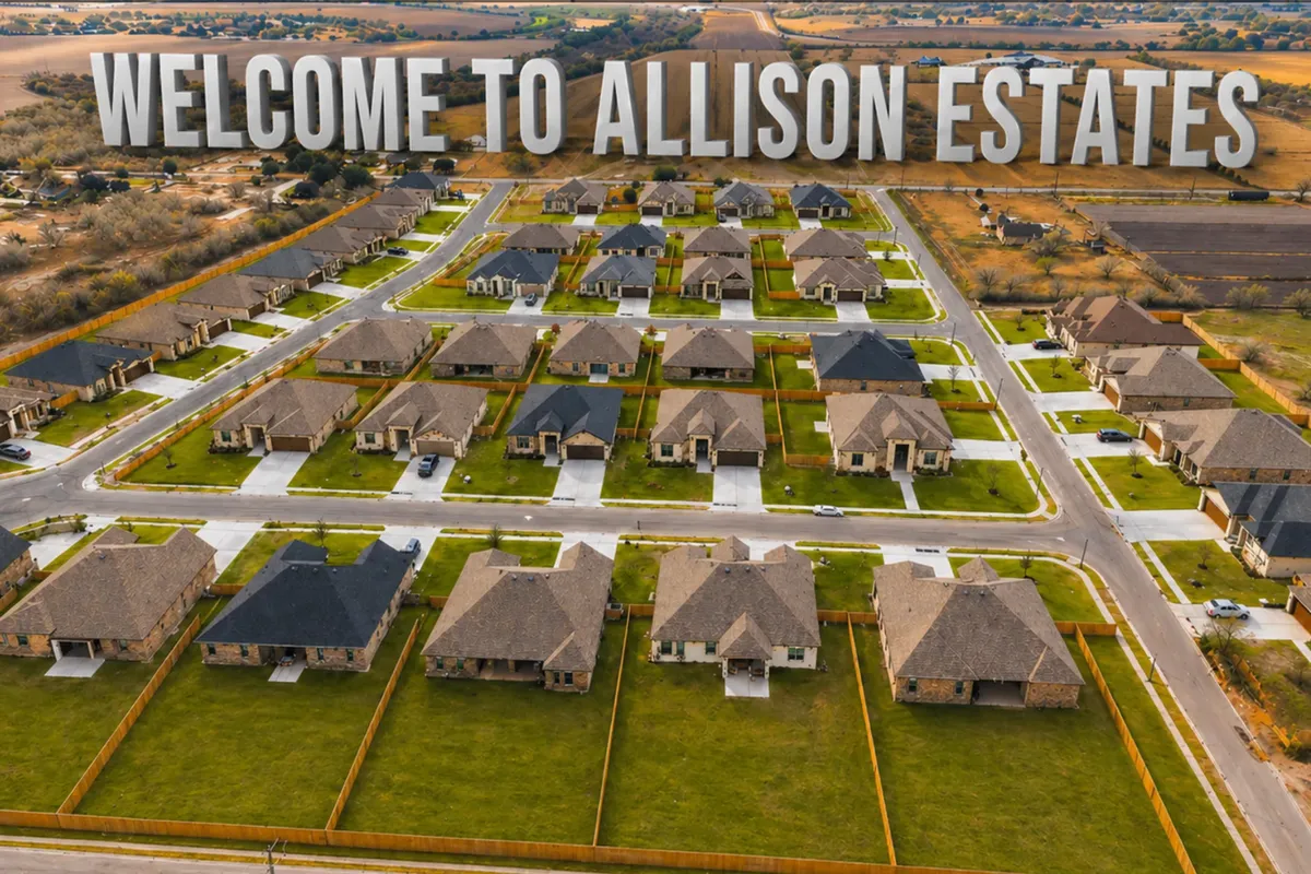 New homes at Allison Estates in Harlingen, Texas