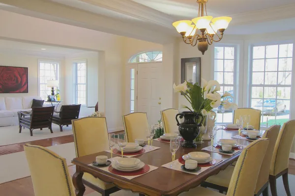 dining room in a new home in dover de by a home builder in delaware, wilkinson homes
