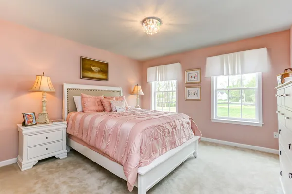 bedroom in a new home in dover de by a home builder in delaware, wilkinson homes