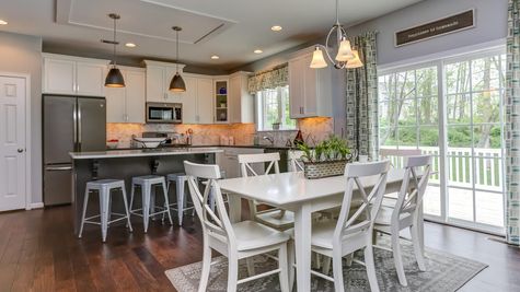 kitchen in a new home community, townsend fields, in dover, de