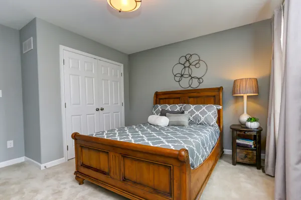 bedroom in a new home by a home builder in delaware, wilkinson homes