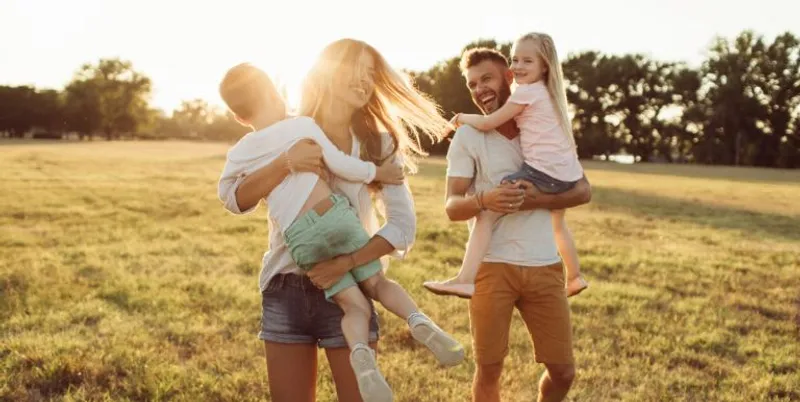 A family enjoying Labor Day in their Wilkinson Homes community.