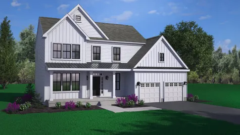 exterior of a new home in the weatherstone crossing community