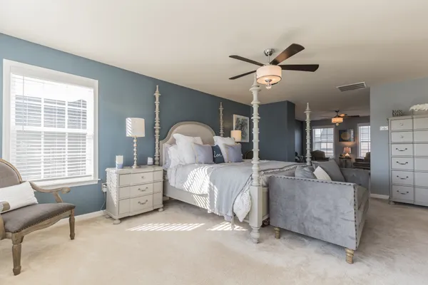 large bedroom in a new home in camden de by a delaware home builder