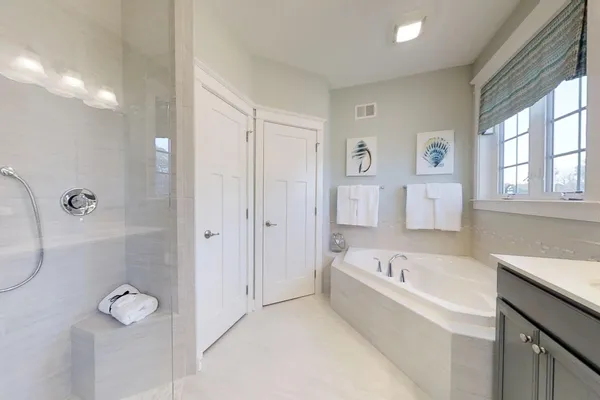 bathroom in a new custom home by home builder in delaware, wilkinson homes