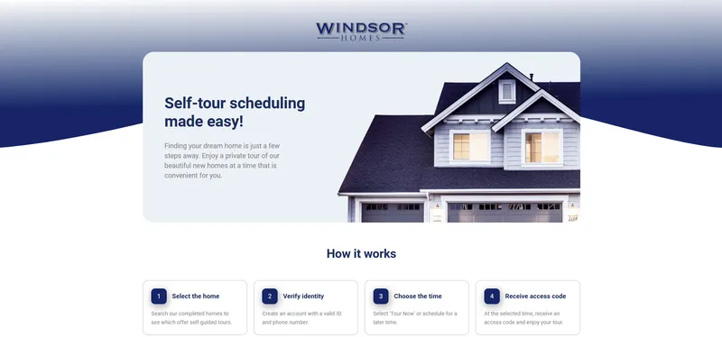 Self-Guided Tours Available on Select Homes