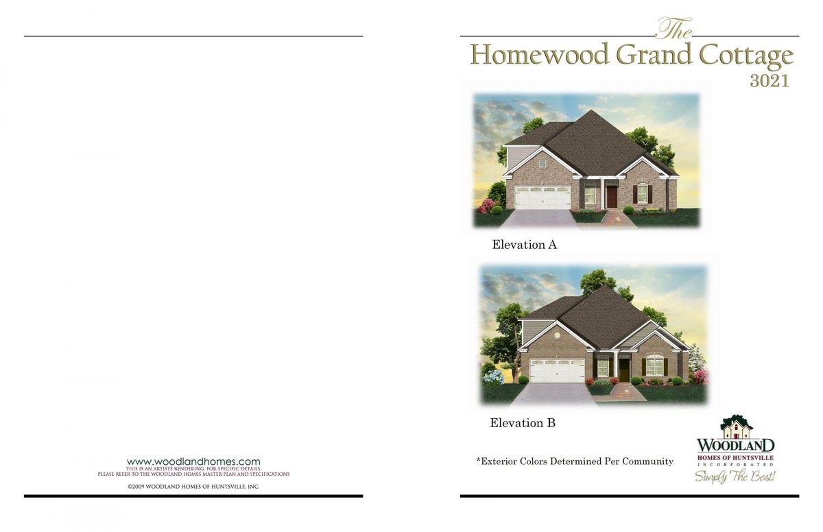 Homewood Grand Cottage- Mini Exterior Pages