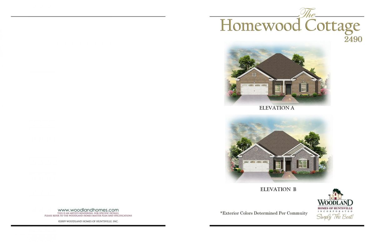 Homewood Cottage- Mini Exterior Pages