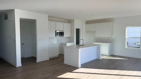 Open concept kitchen with quartz countertops, Heron Creek, Greenfield IN