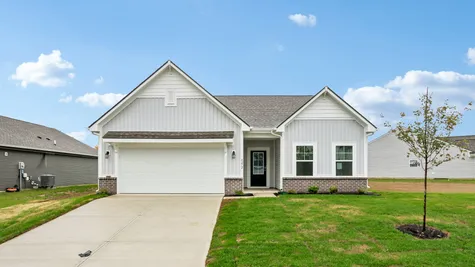 Exterior of the Chestnut by Arbor Homes, Elevation D Brick A at Abbey Commons