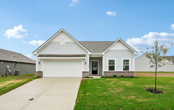 Exterior of the Chestnut by Arbor Homes, Elevation D Brick A at Abbey Commons