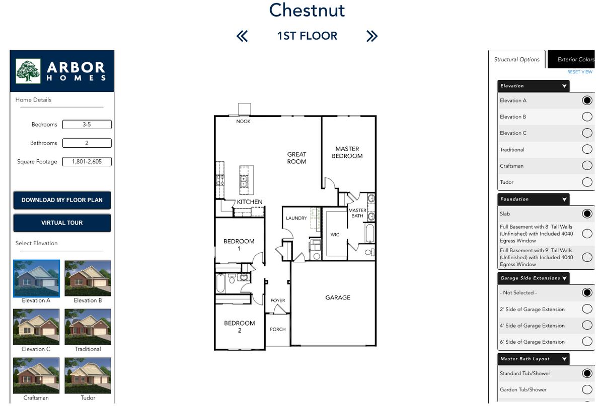 Interactive Chestnut Floor Plan